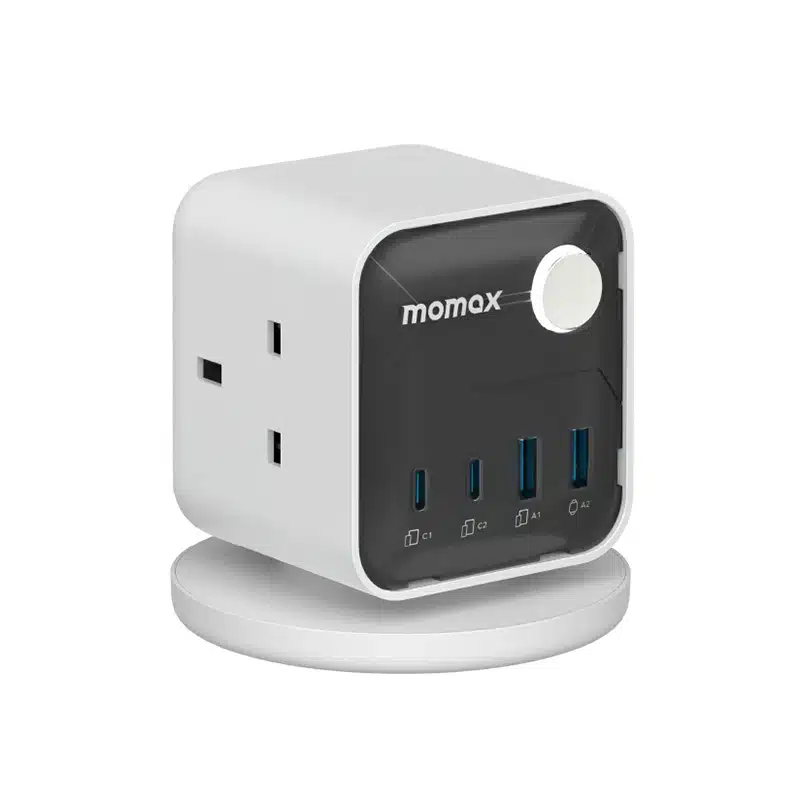 momax-1charge-work-flow-3outlet-gan-power-cube-25w-with-usb-ports-white-01