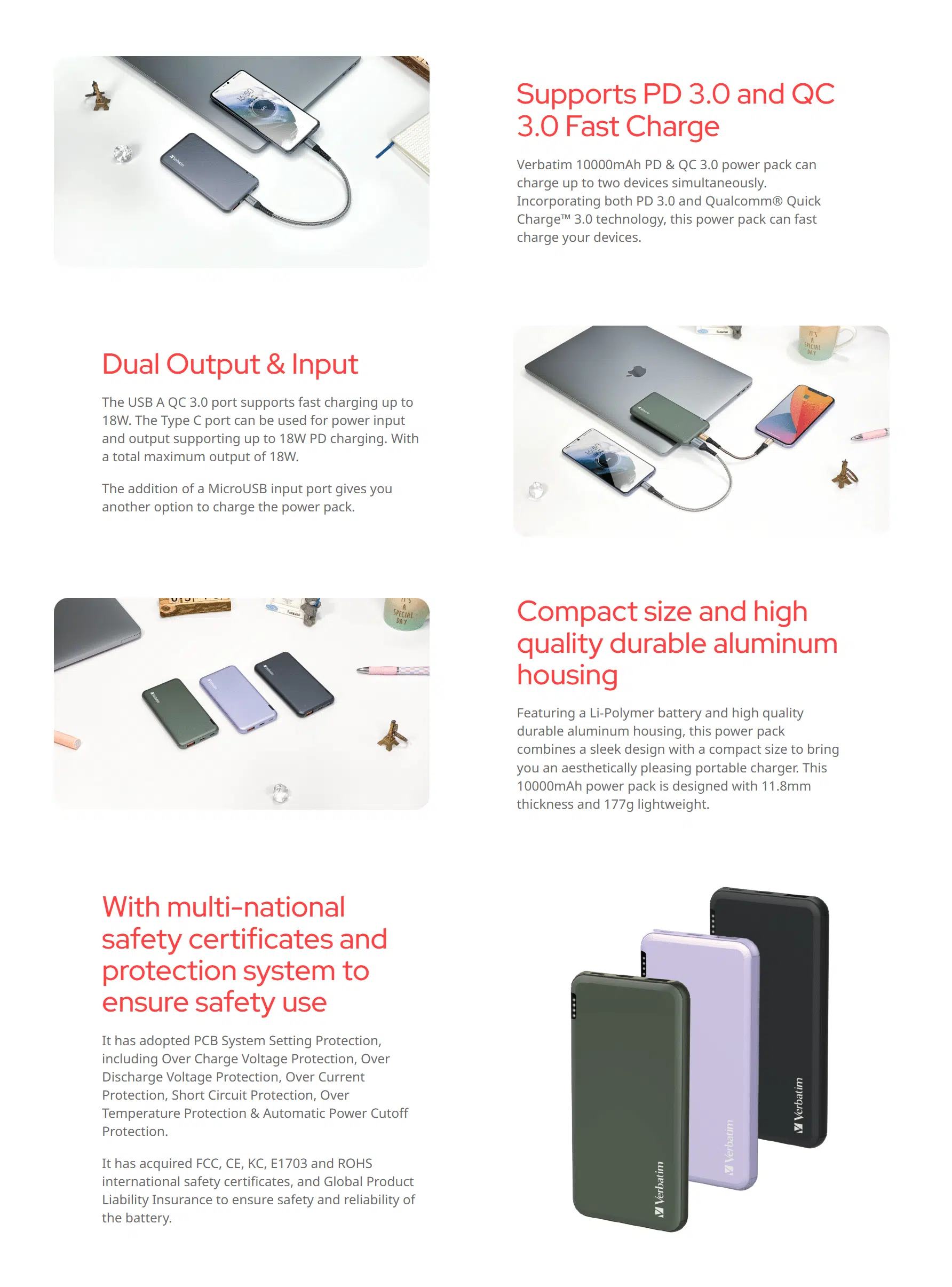 verbatim-10000mAh-pd-qc3.0-power-pack-purple-66441-grey-66439-e