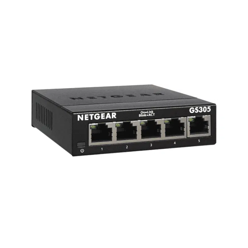 NETGEAR 5-Port Gigabit Ethernet Unmanaged Switch (GS305-300UKS) - Vertex