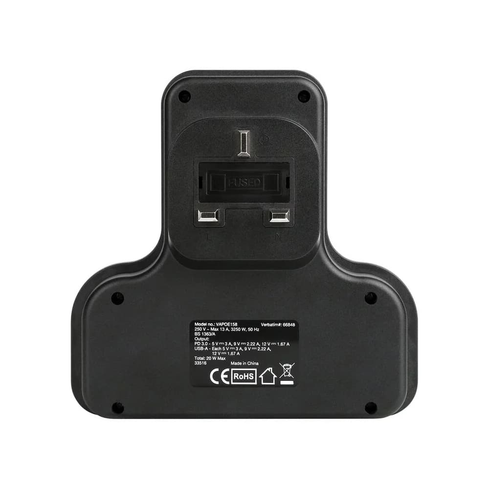 verbatim-3-socket-pd-qc-3.0-flat-wall-outlet-extender-black-66848-03