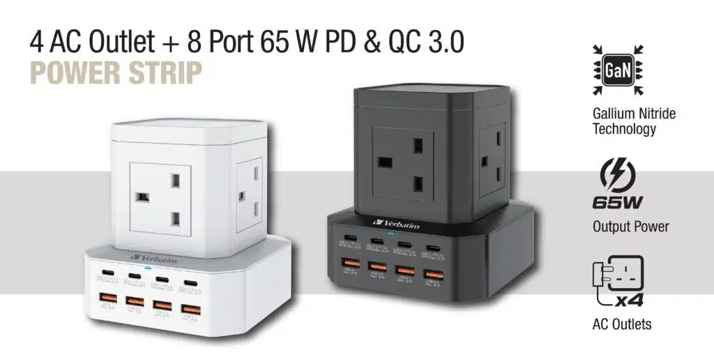 verbatim-4-ac-outlet-8-port-65w-pd-qc-3.0-power-strip-black-66960-11