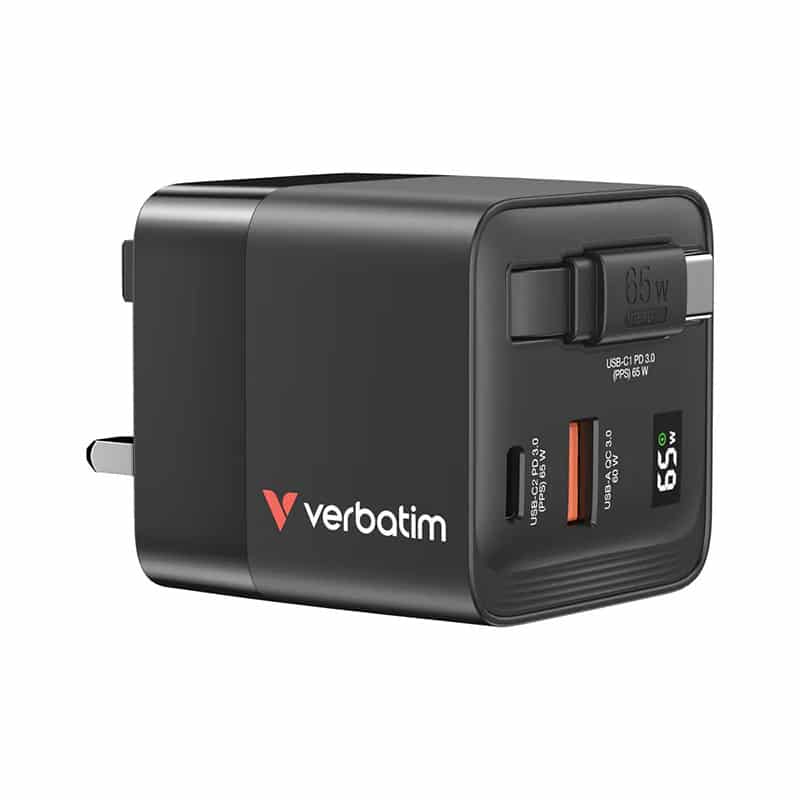 verbatim-3-port-gan-charger-65w-with-retractable-cable-32056-01
