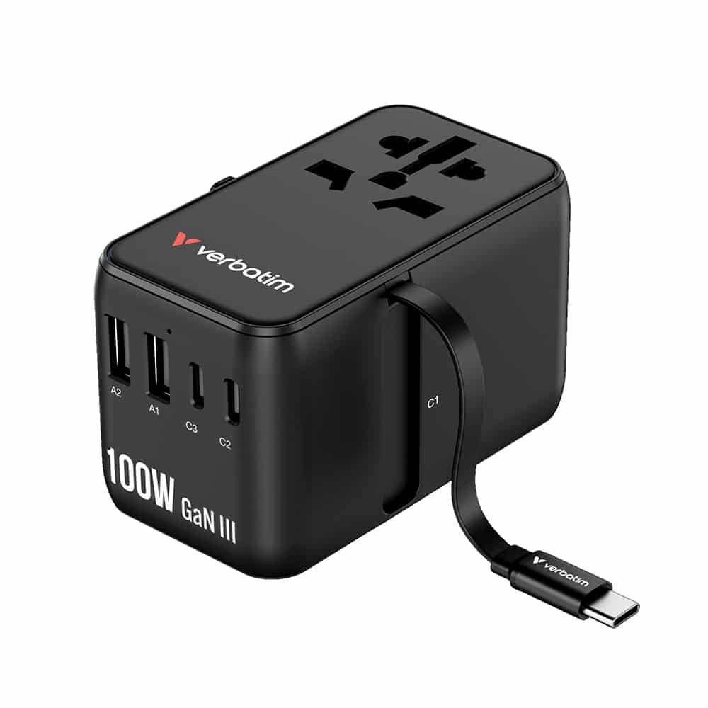 verbatim-charge-travel-adapter-100w-with-retractable-cable-black-30185-01