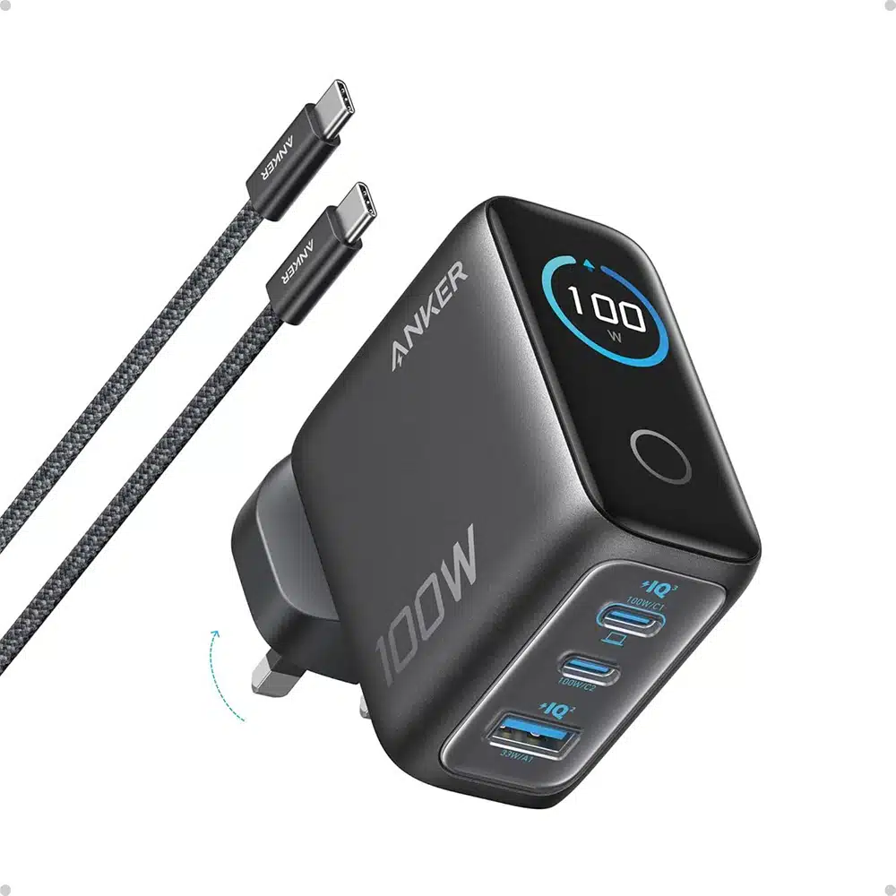 anker-charger-100w-3-ports-smart-display-black-b121bk41