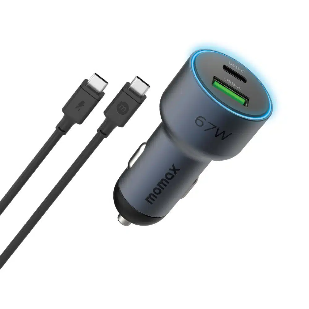 momax-move-67w-dual-port-car-charger-with-type-c-charging-cable-uc16gsc-01